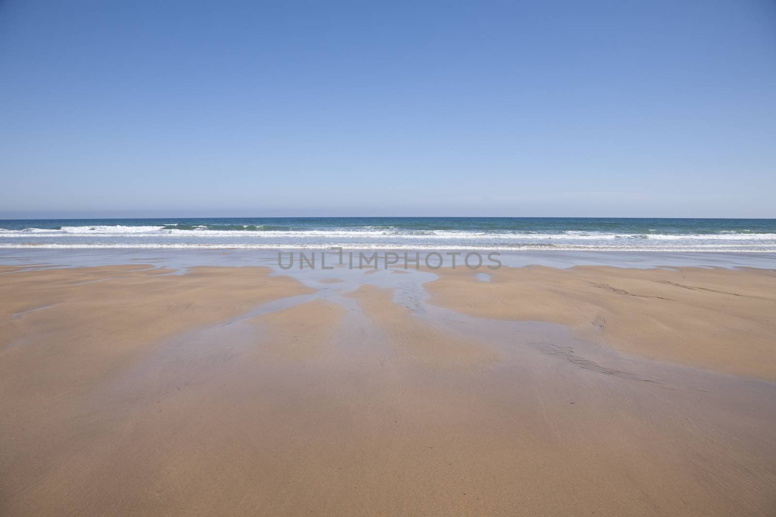 El Viso cantabrian sand beach next to Caravia Asturias Spain Europe