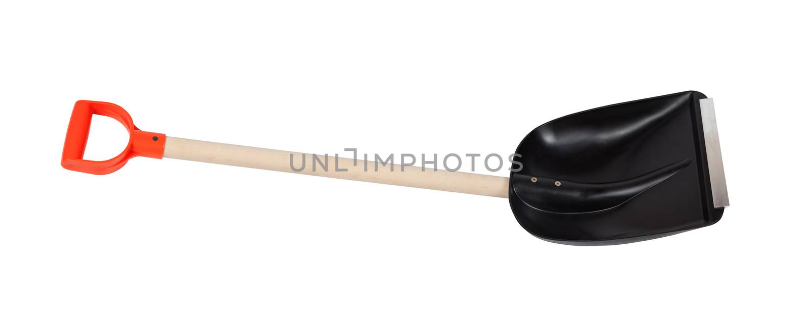 Snow shovel, isolated on white background with clipping path