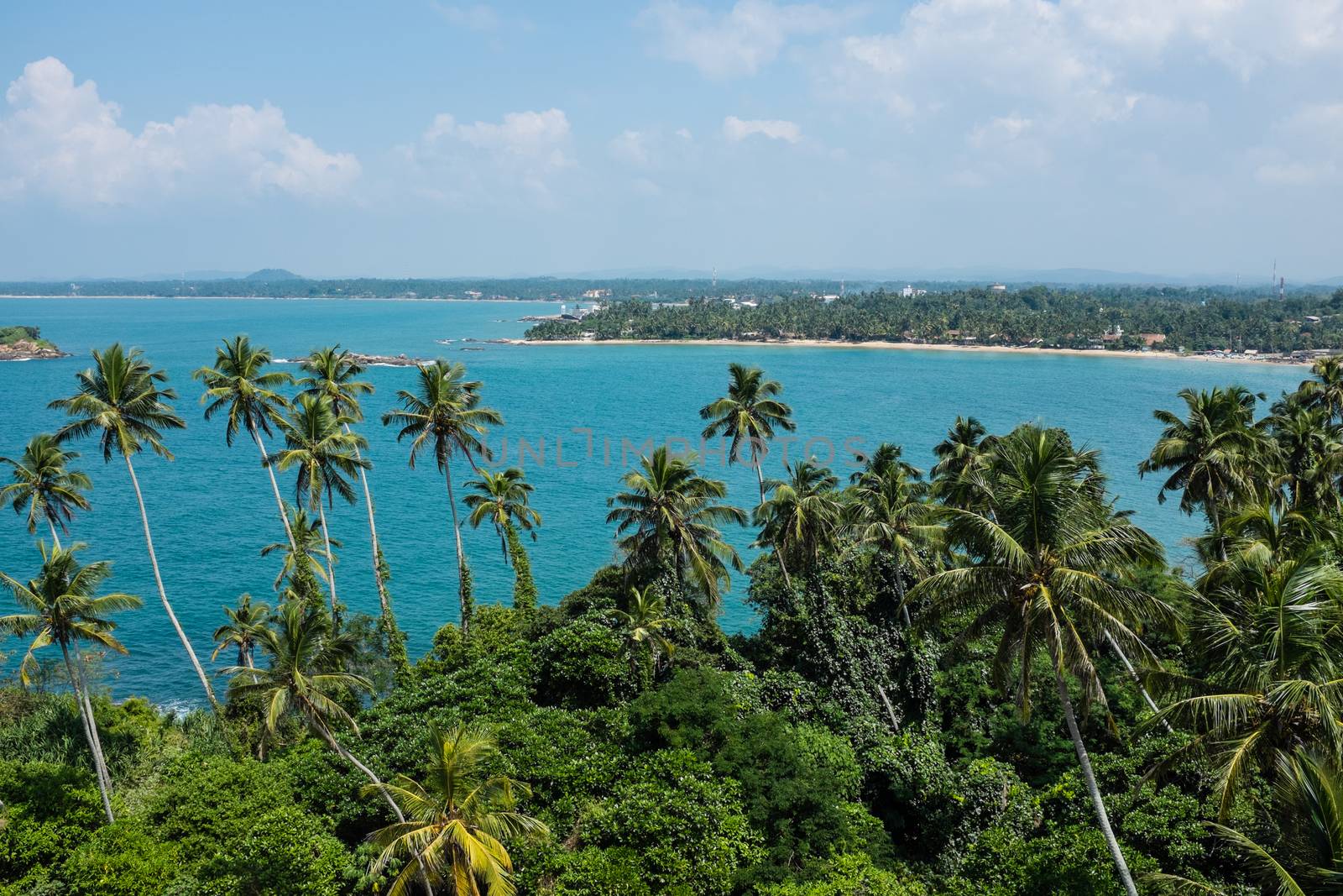 Indian ocean beach in Sri Lanka near Beruwala