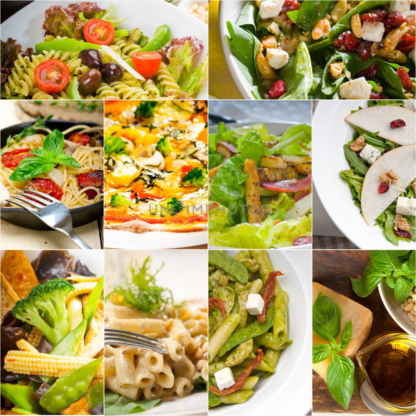 healthy and tasty Italian food collage by keko64