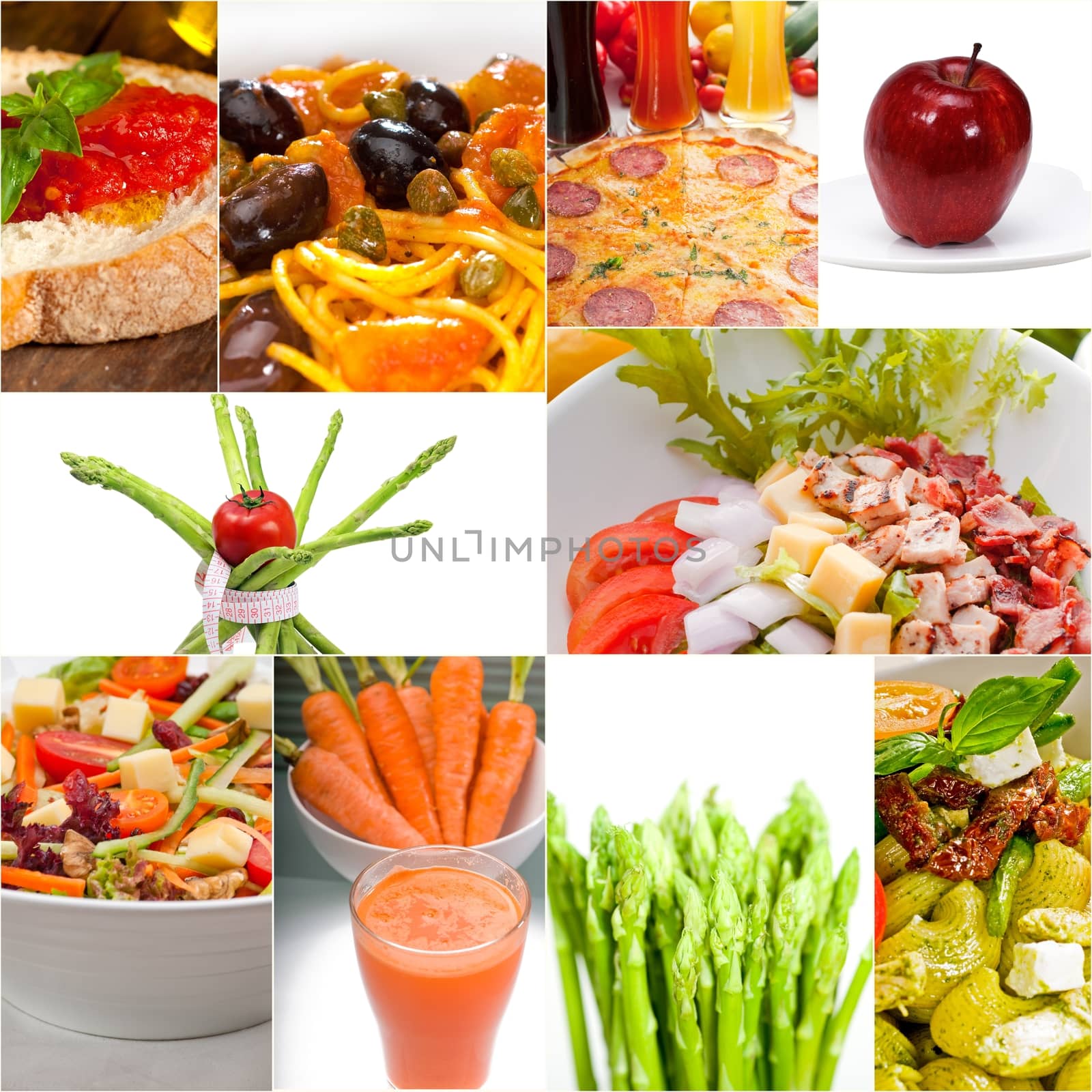 healthy Vegetarian vegan food collage by keko64