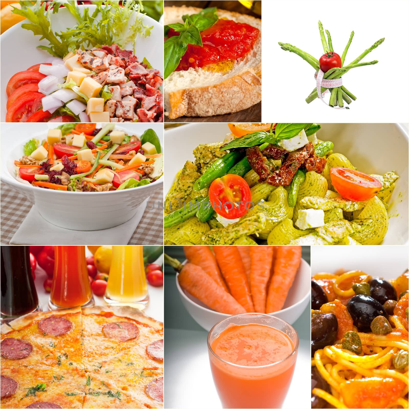 healthy Vegetarian vegan food collage by keko64