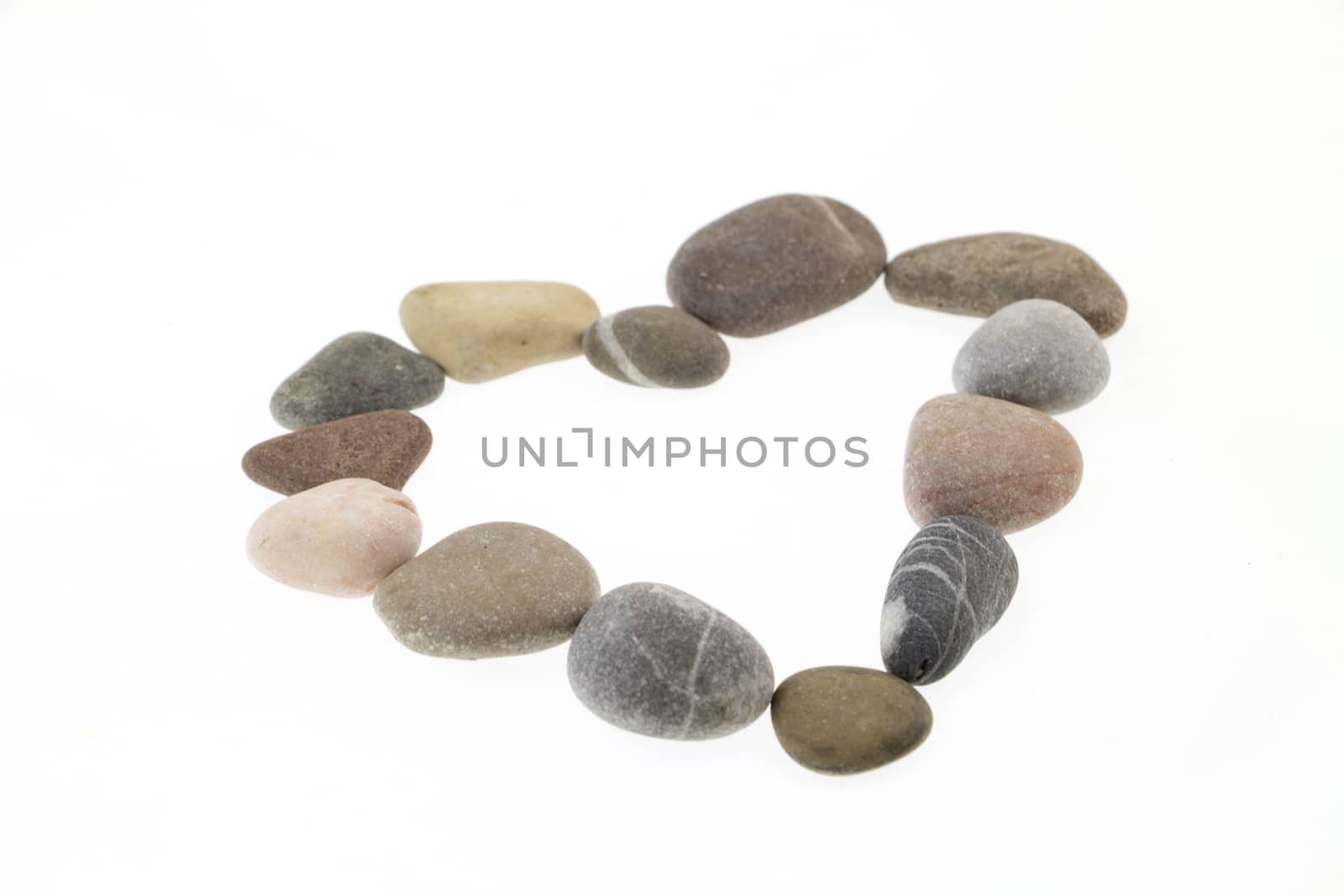 Heart shape made of stones