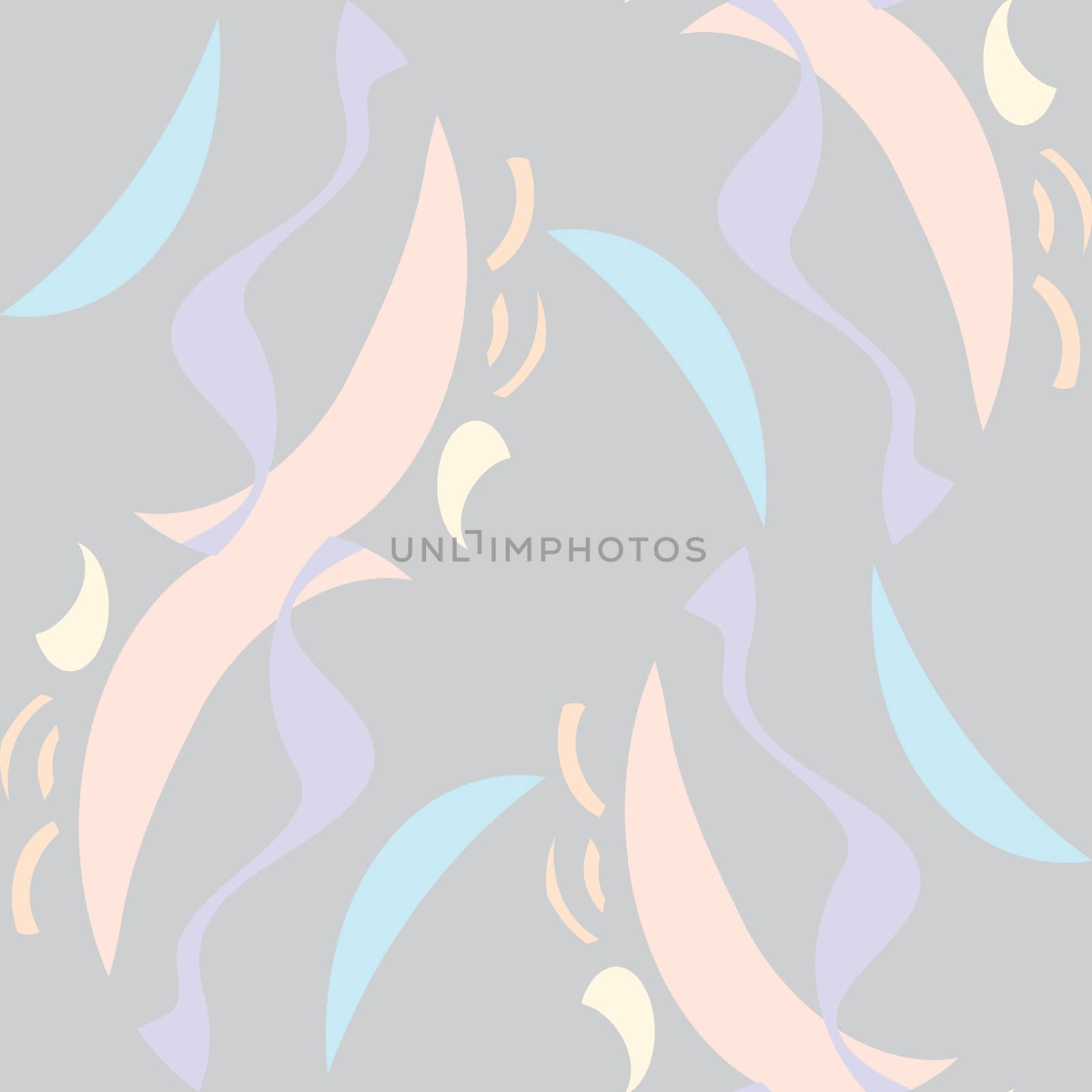 Abstract sea horses in muted seamless background