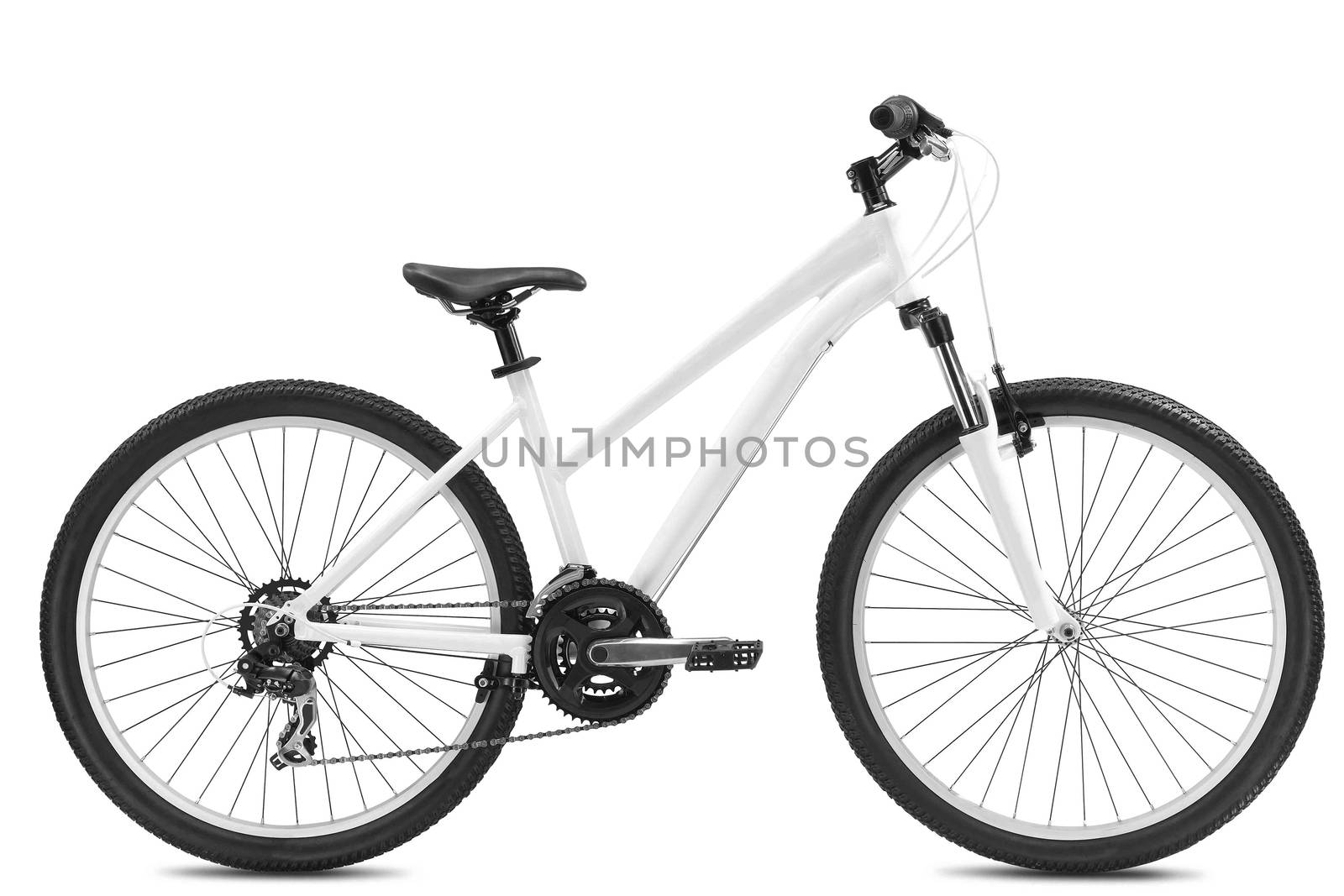 New bicycle isolated on a white background by ozaiachin