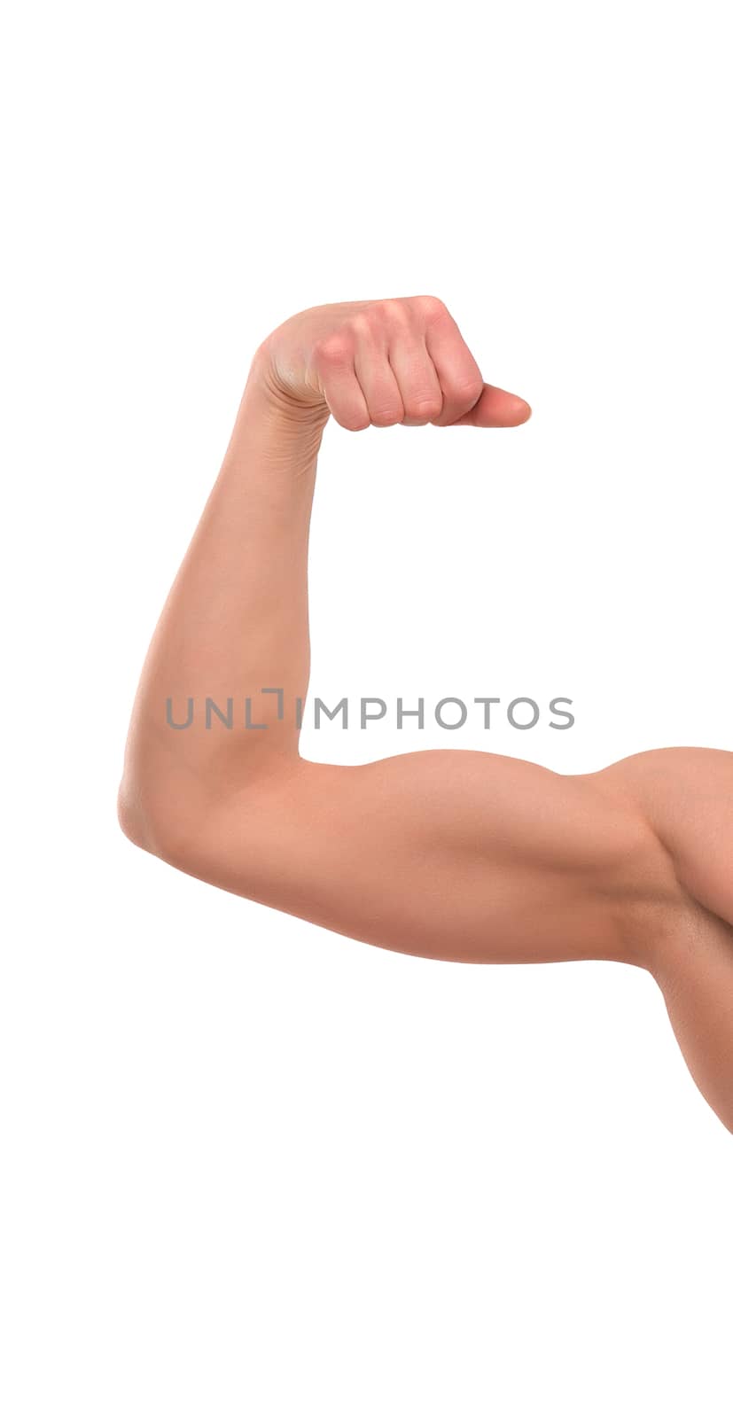 Close up on a bodybuilder biceps by ozaiachin