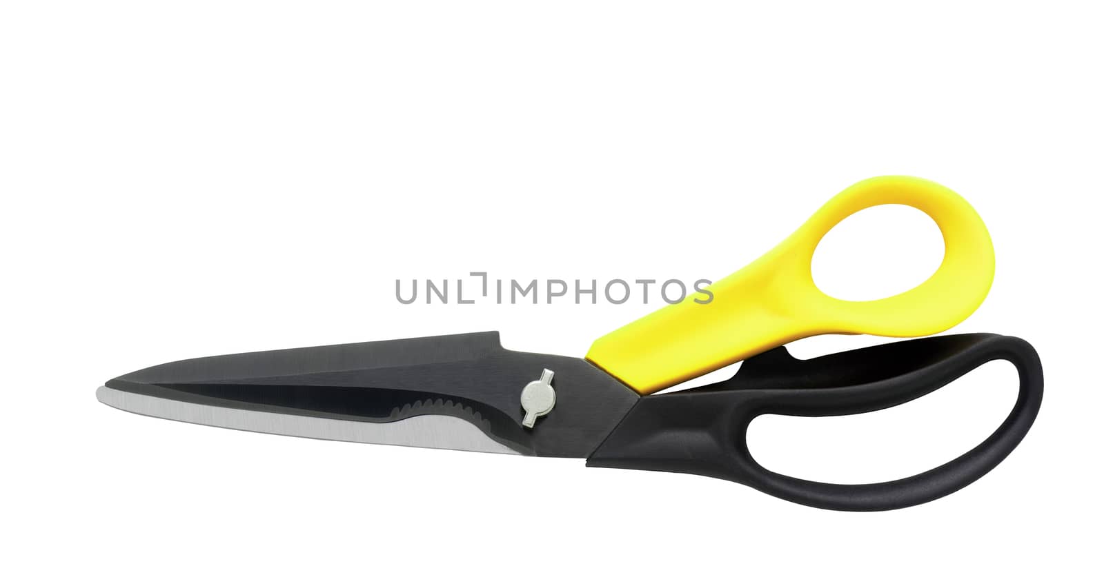 Scissors isolated on a white background closeup