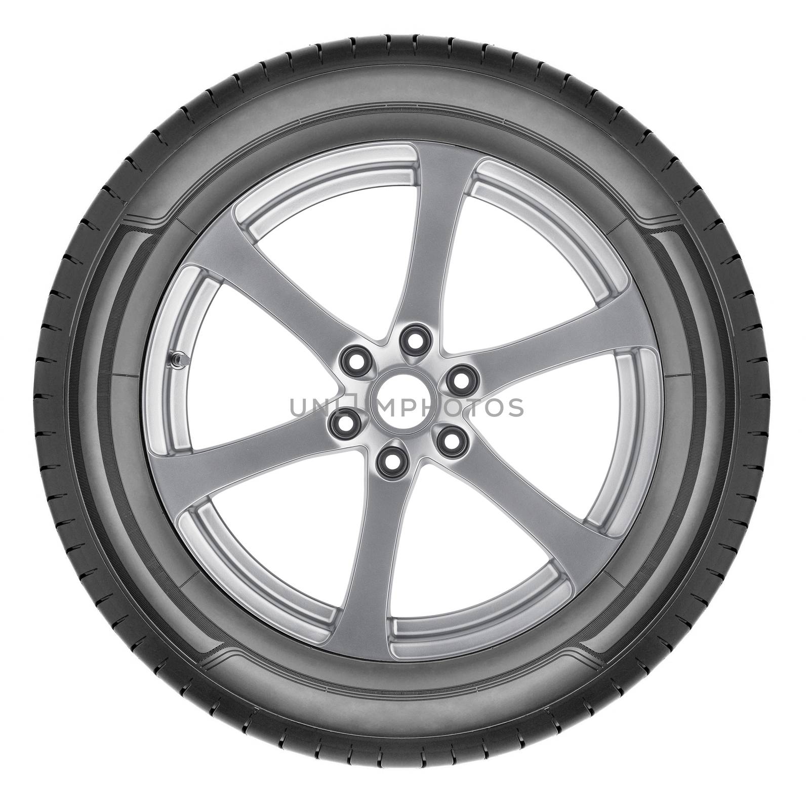 alloy wheel set  isolated on a white background closeup