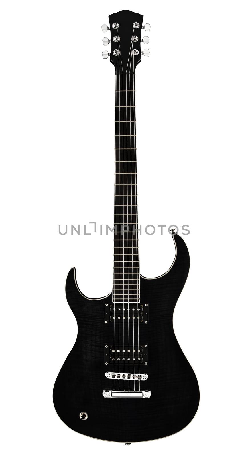 Electric guitar isolated over white background 