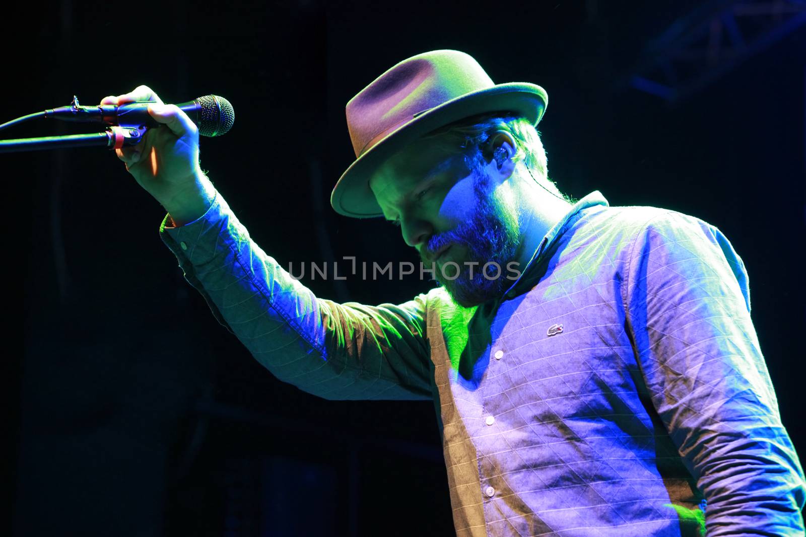 Moscow, Russia - February 2, 2015: British singer, actor and songwriter Alex Clare gave a concert in Moscow