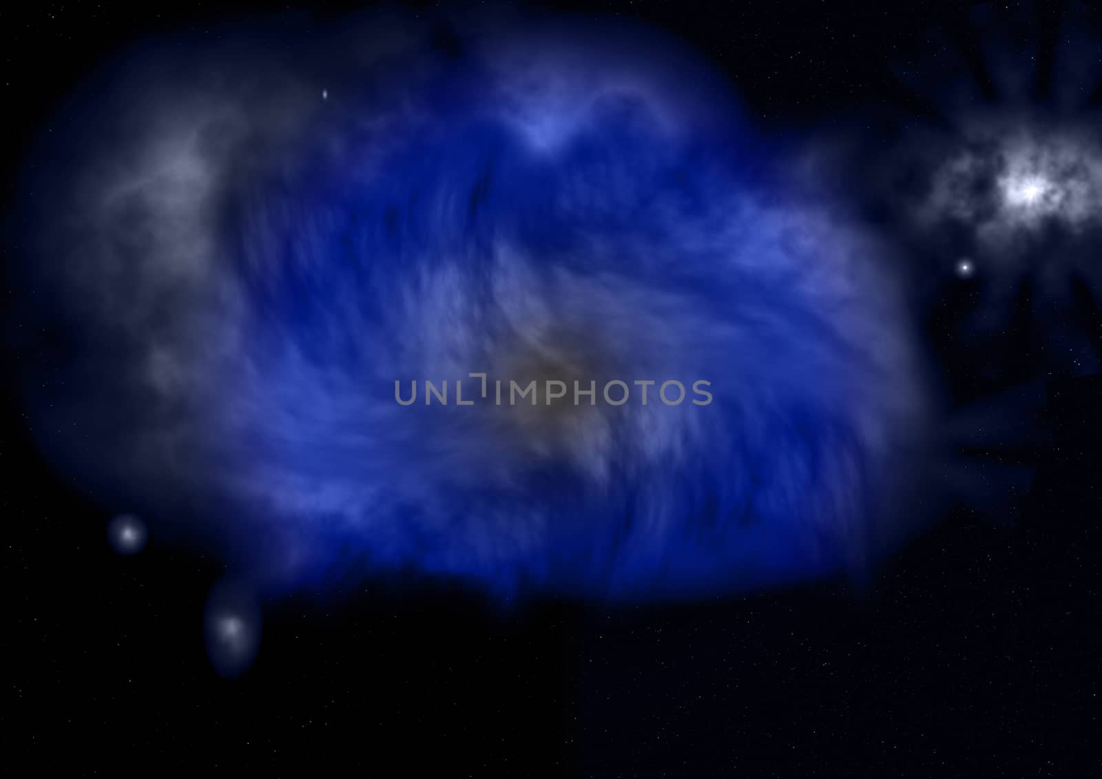 Far being shone nebula and star field against space. "Elements of this image furnished by NASA".