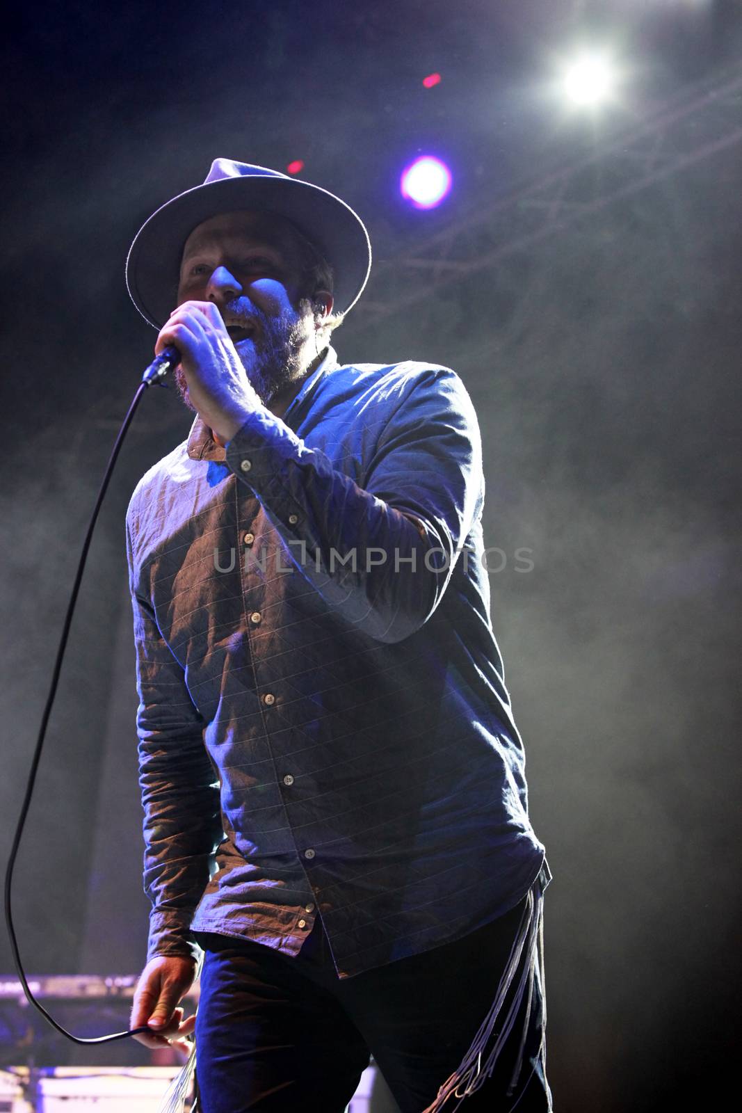 Moscow, Russia - February 2, 2015: British singer, actor and songwriter Alex Clare gave a concert in Moscow