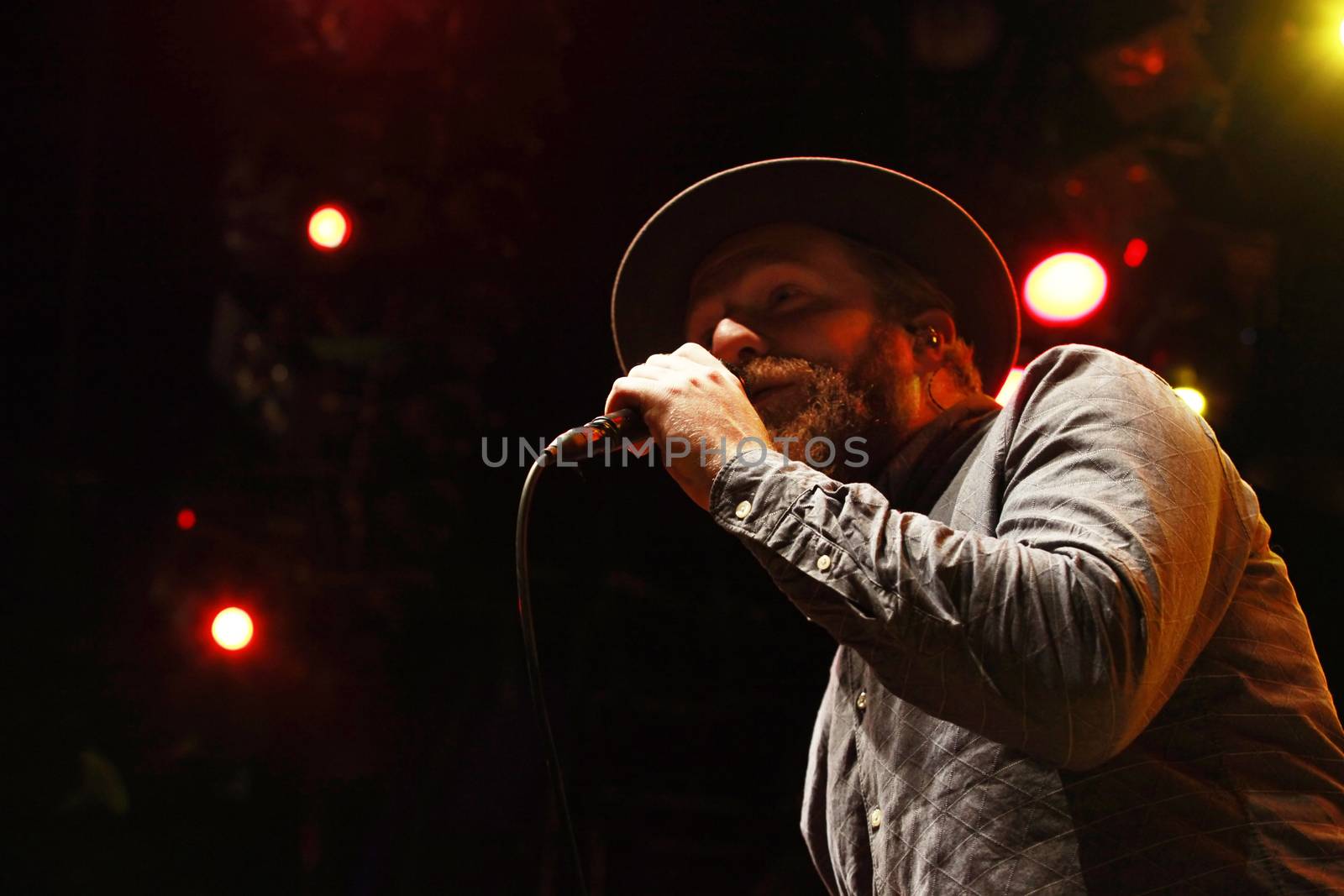 Moscow, Russia - February 2, 2015: British singer, actor and songwriter Alex Clare gave a concert in Moscow