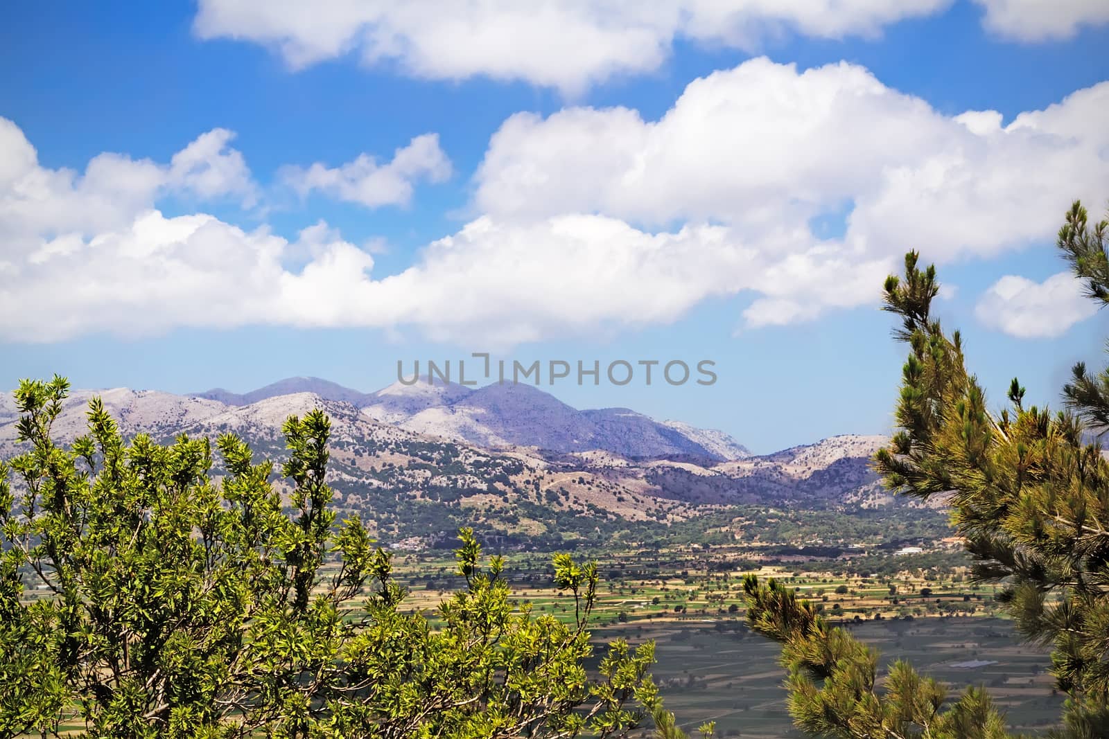 Landscape: plateau in the mountains of Crete, Greece.