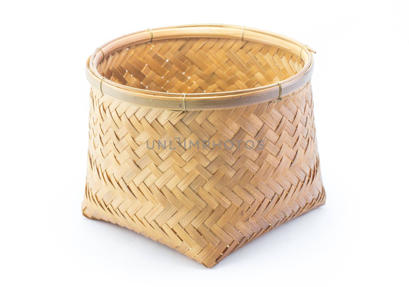 Bamboo Basket Isolated with white background