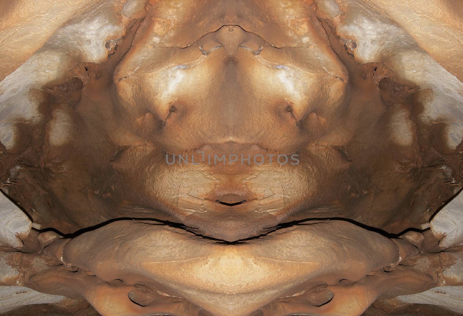 Abstract image of the monster from stone - digitally altered