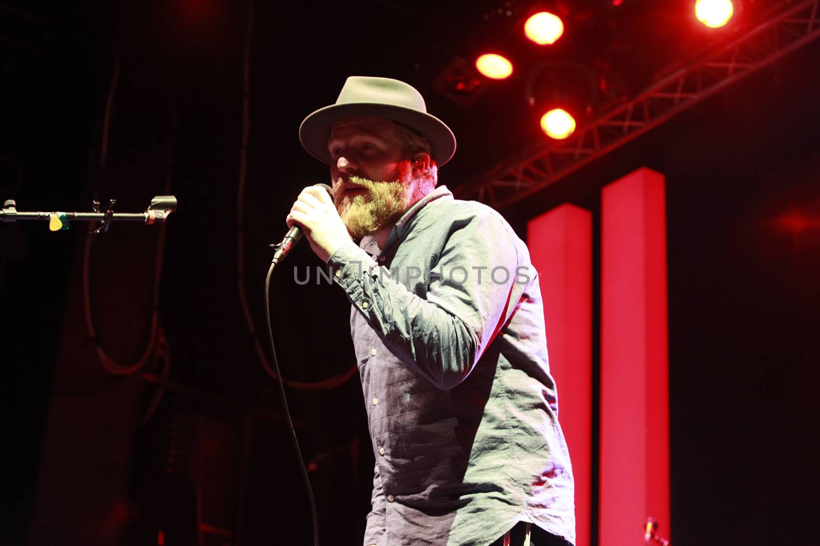 Moscow, Russia - February 2, 2015: British singer, actor and songwriter Alex Clare gave a concert in Moscow
