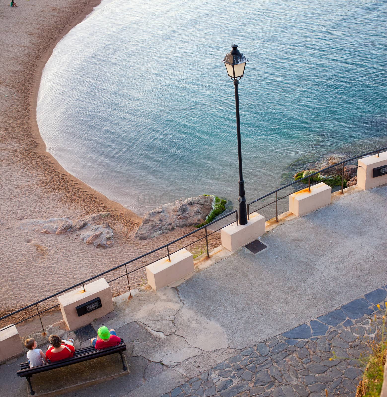 Tossa de Mar, Spain, view of Gran Platja beach and Badia de Toss by Astroid
