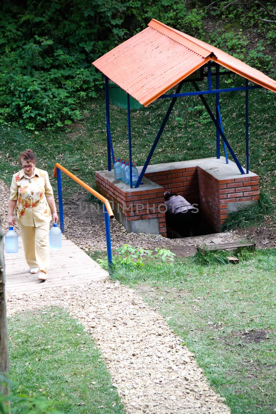 Khimki, Moscow region, Russia - July 21, 2012. Spring St. George's in the grove in the Khimki forest