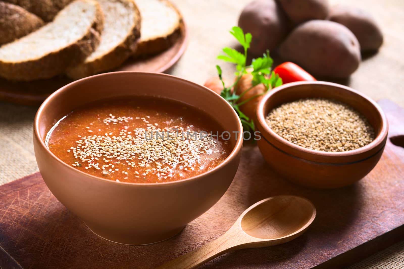 Cream of Vegetable Soup with Sesame Seeds by ildi