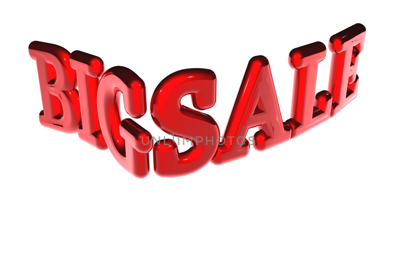 Glossy three-dimensional inscription Big Sale as a sign.