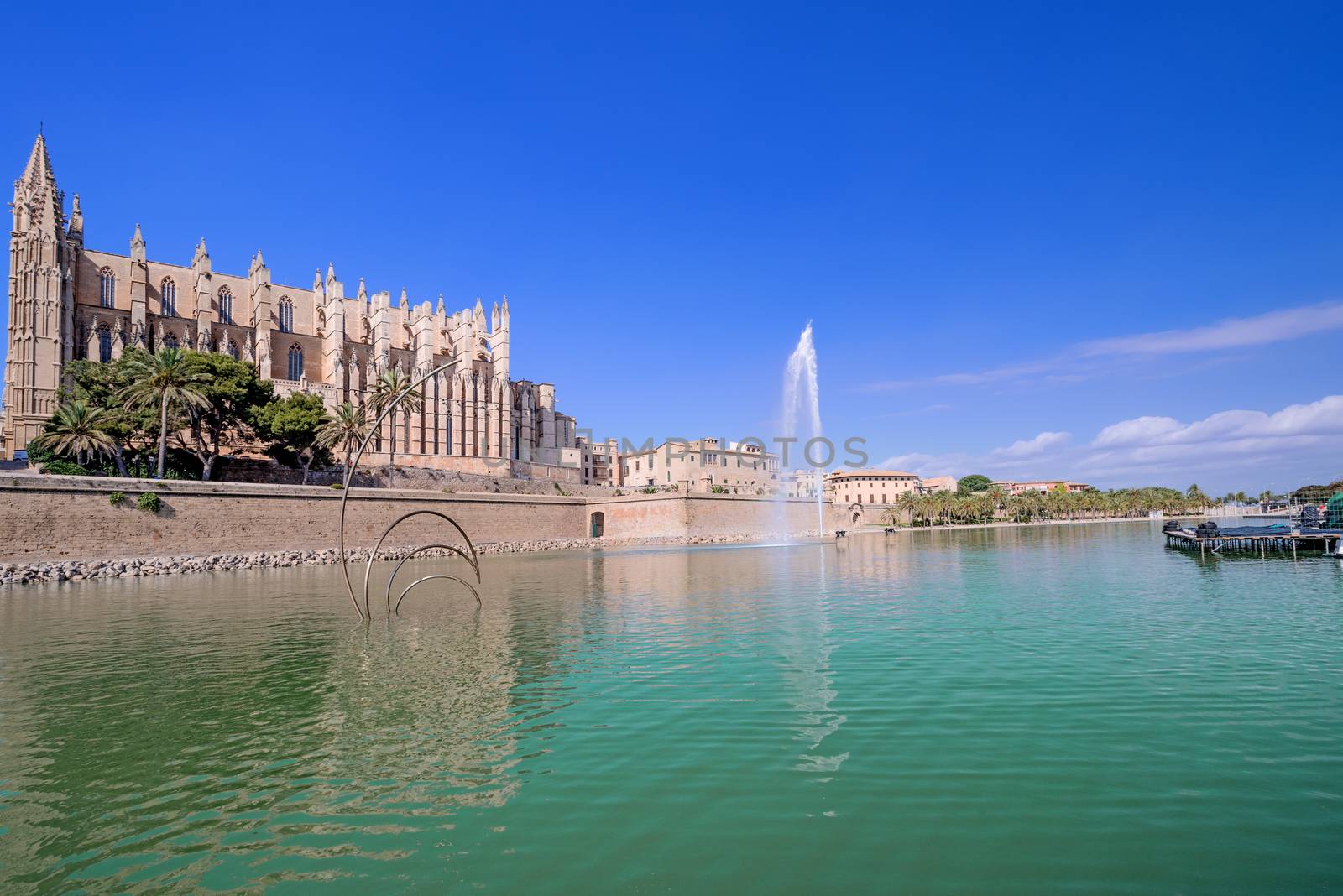 La Seu the cathedral of Palma de Mallorca, Spain. With copy space