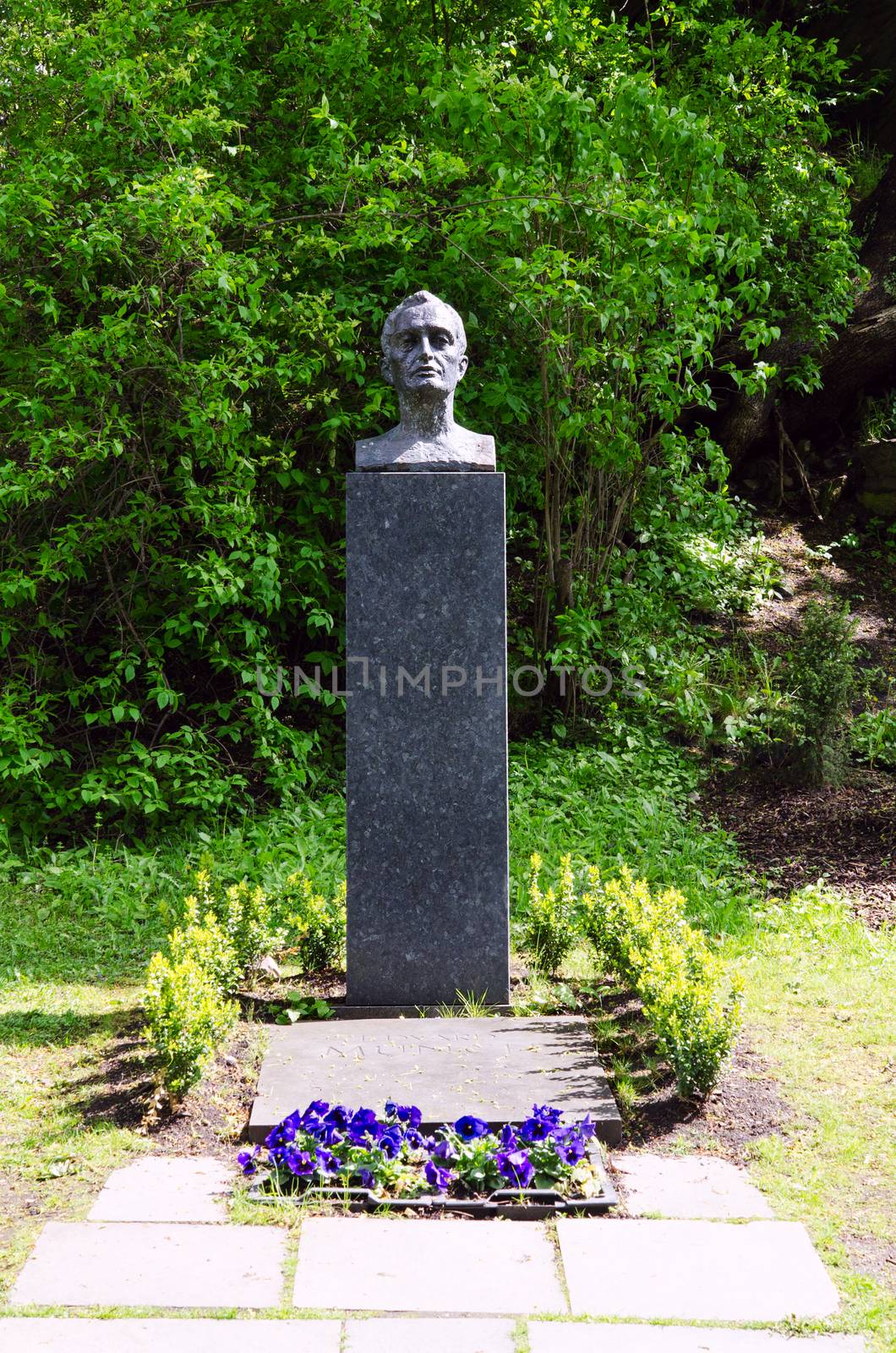 Grave of Edvard Munch on Cemetery by Nanisimova
