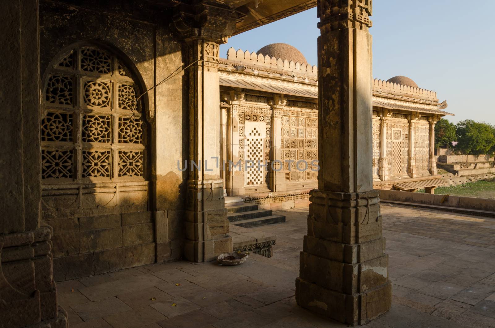 Sarkhej Roza mosque in Ahmedabad, Gujarat, India