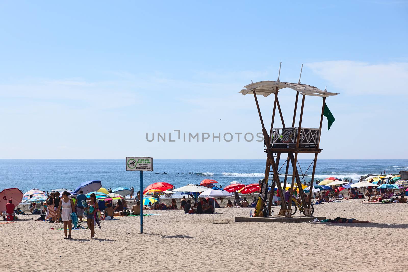 Lifeguard Watchtower on Cavancha Beach in Iquique, Chile by sven