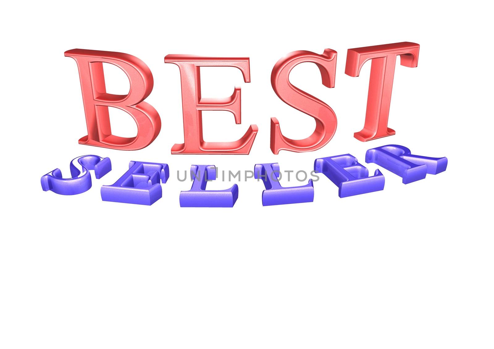 Glossy gold three-dimensional inscription Best seller as a sign.