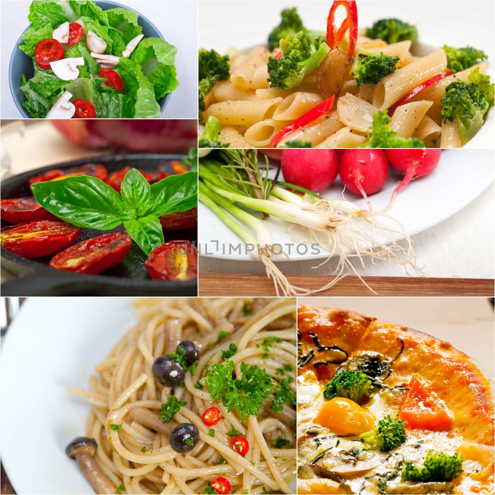 healthy Vegetarian vegan food collage by keko64