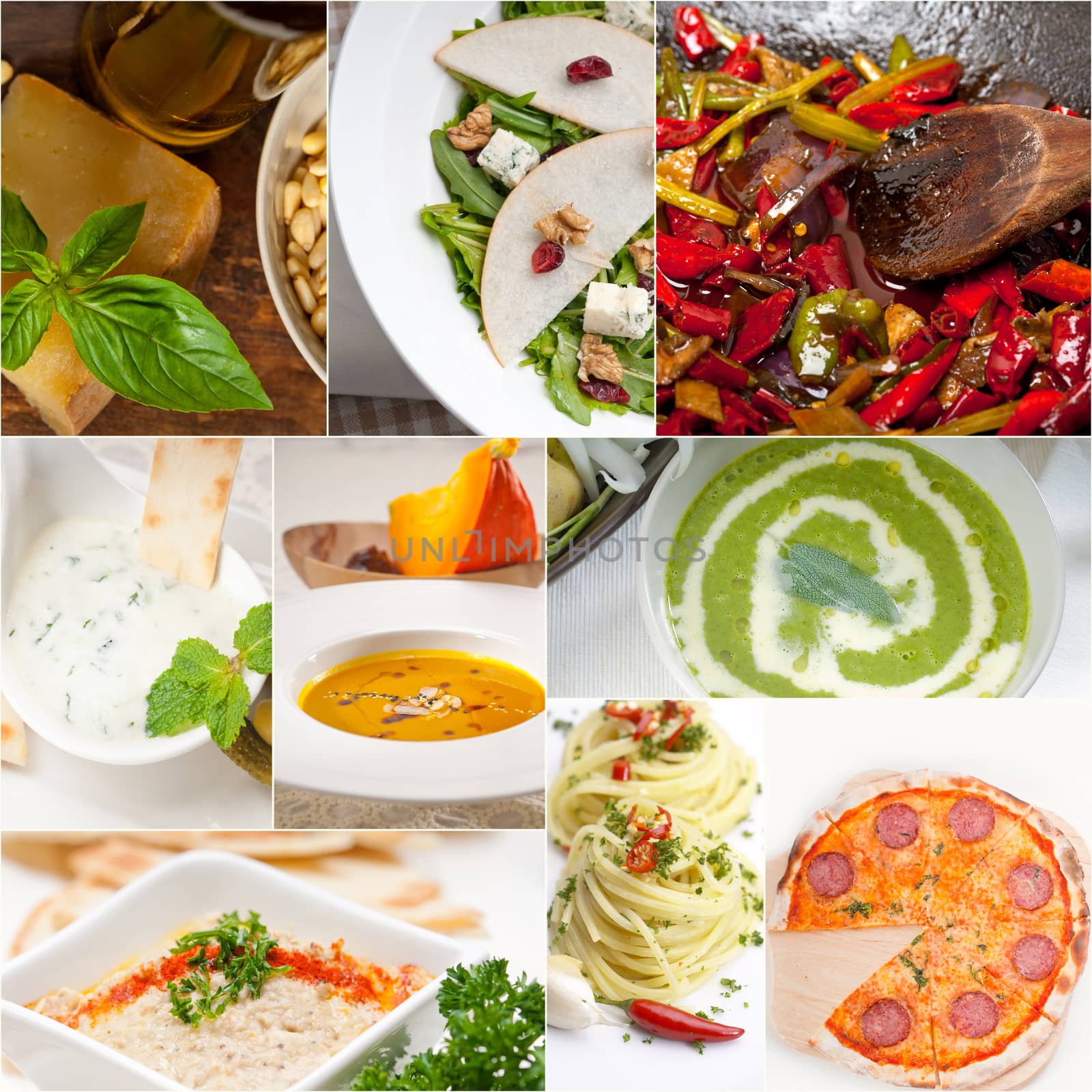 healthy and tasty Italian food collage by keko64