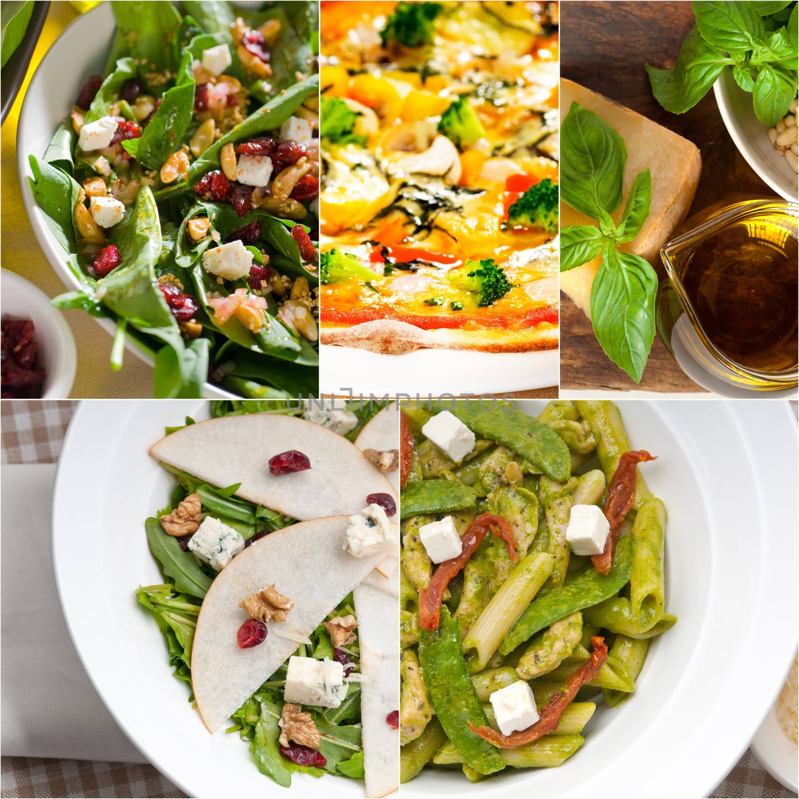 healthy and tasty Italian food collage by keko64