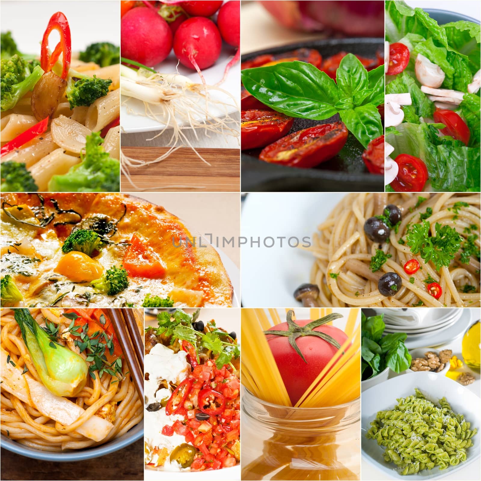 healthy Vegetarian vegan food collage by keko64