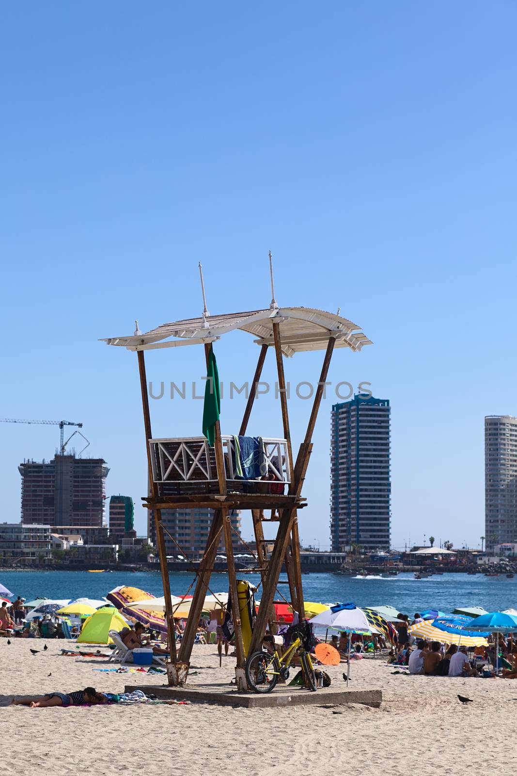 Lifeguard Watchtower on Cavancha Beach in Iquique, Chile by sven