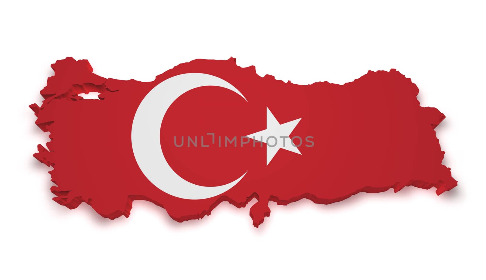 Turkey Map 3d Shape by nirodesign