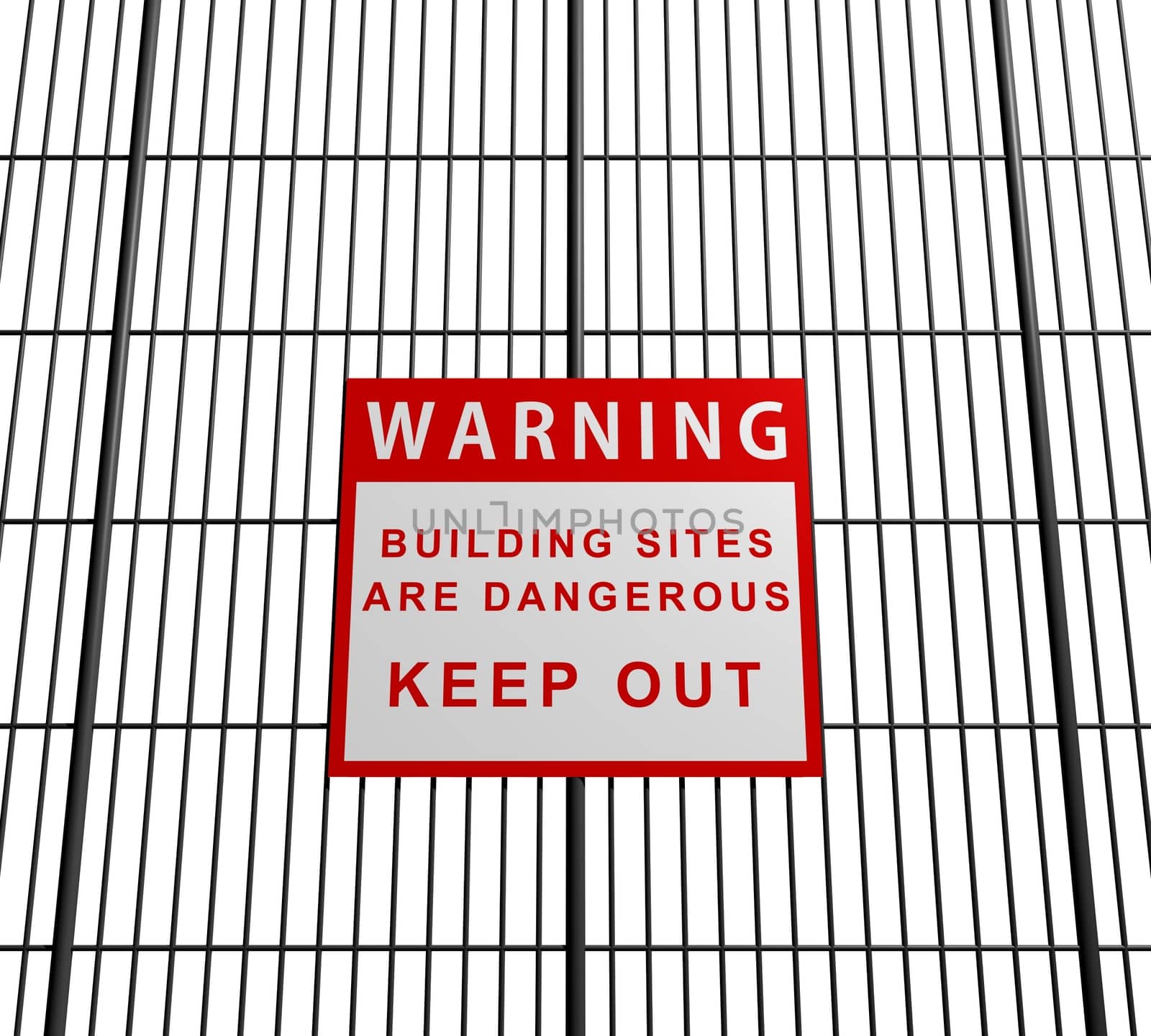 Illustration of a building site sign