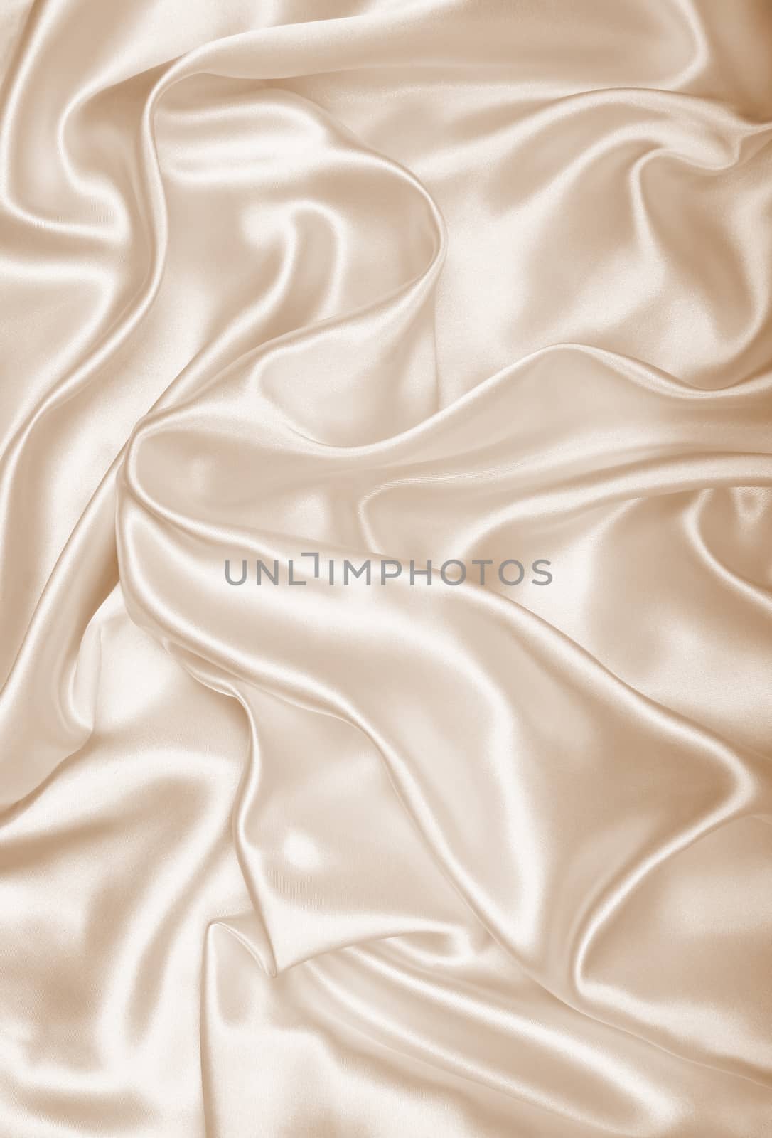 Smooth elegant golden silk as wedding background. In Sepia toned by oxanatravel