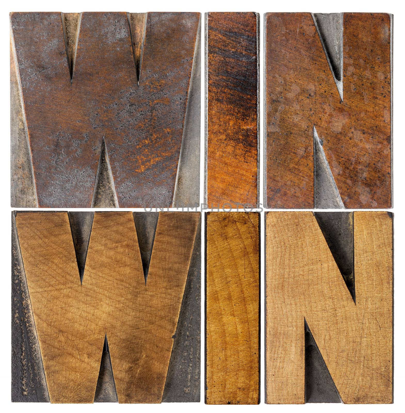win-win - negotiation or conflict resolution strategy  -  isolated word abstract in vintage letterpress wood type
