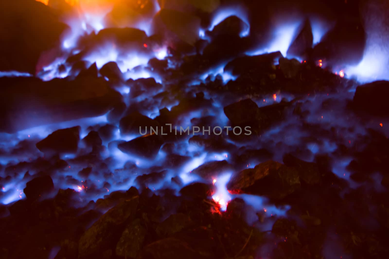 natural gas burns a flame at night by max51288