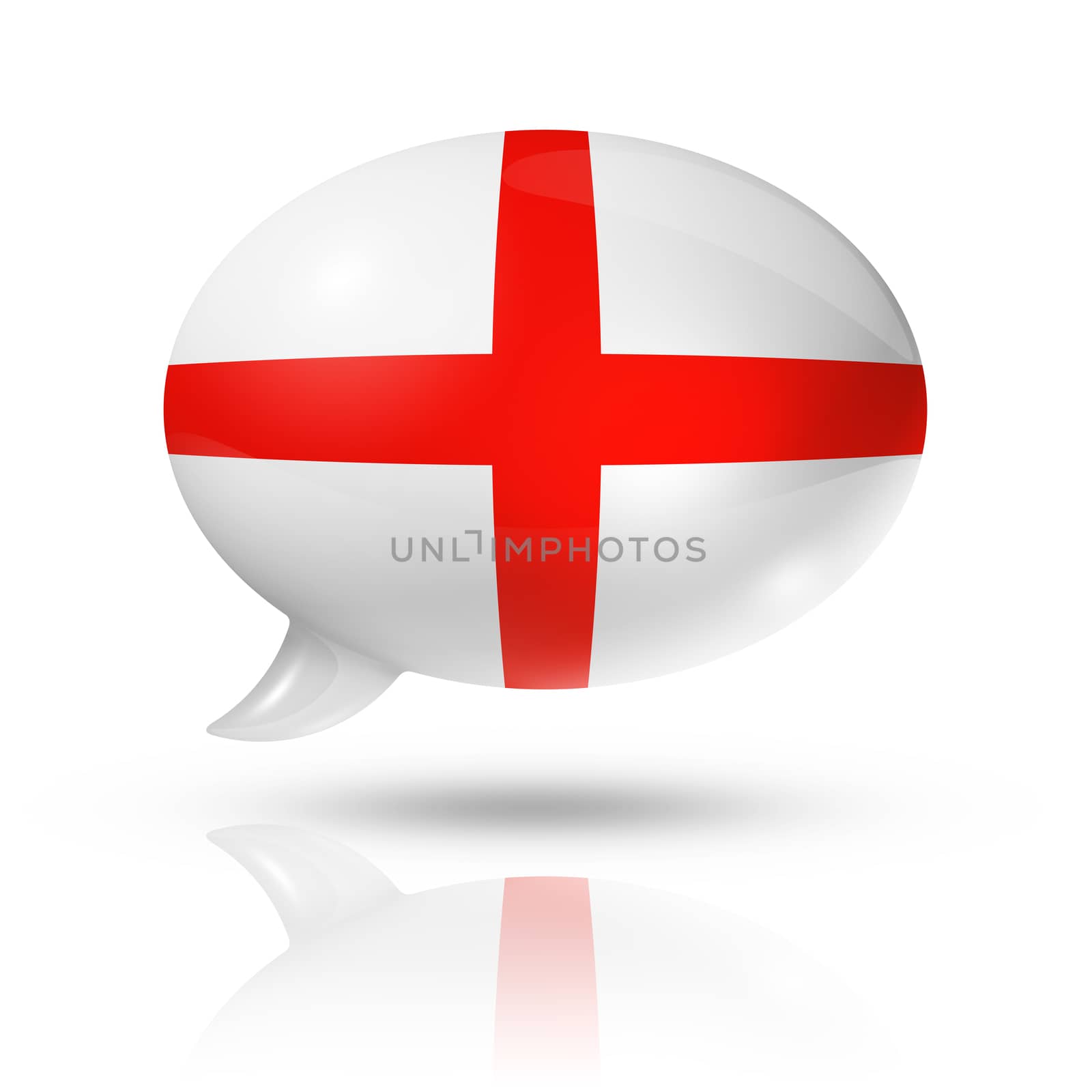 English flag speech bubble by daboost