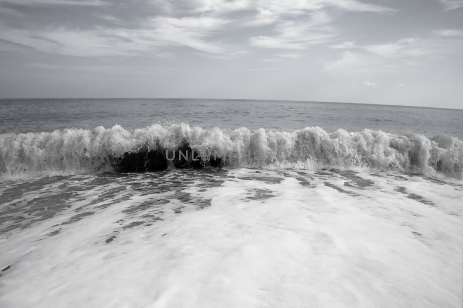 strange sea effect in wave ocean beach by max51288