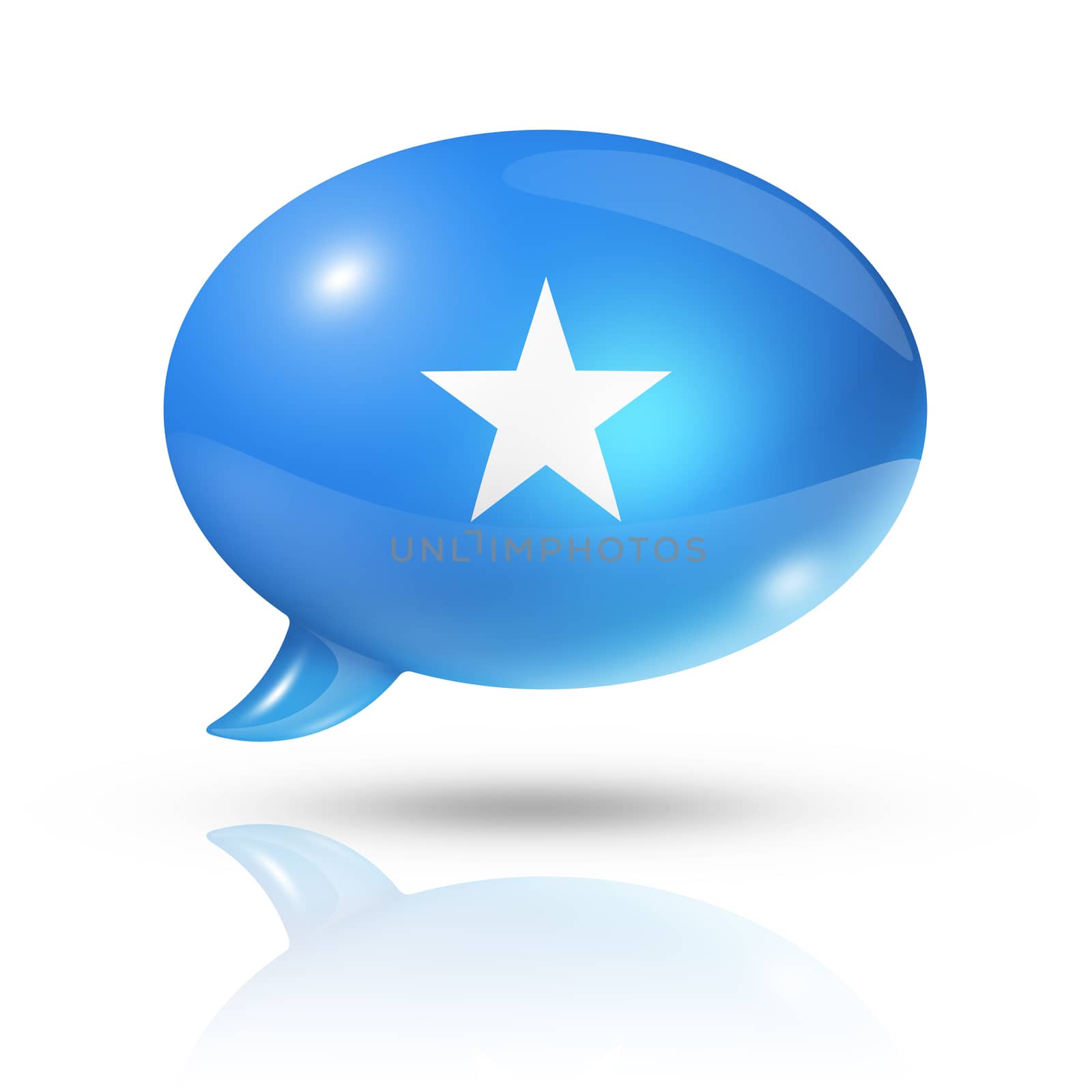 Somalian flag speech bubble by daboost