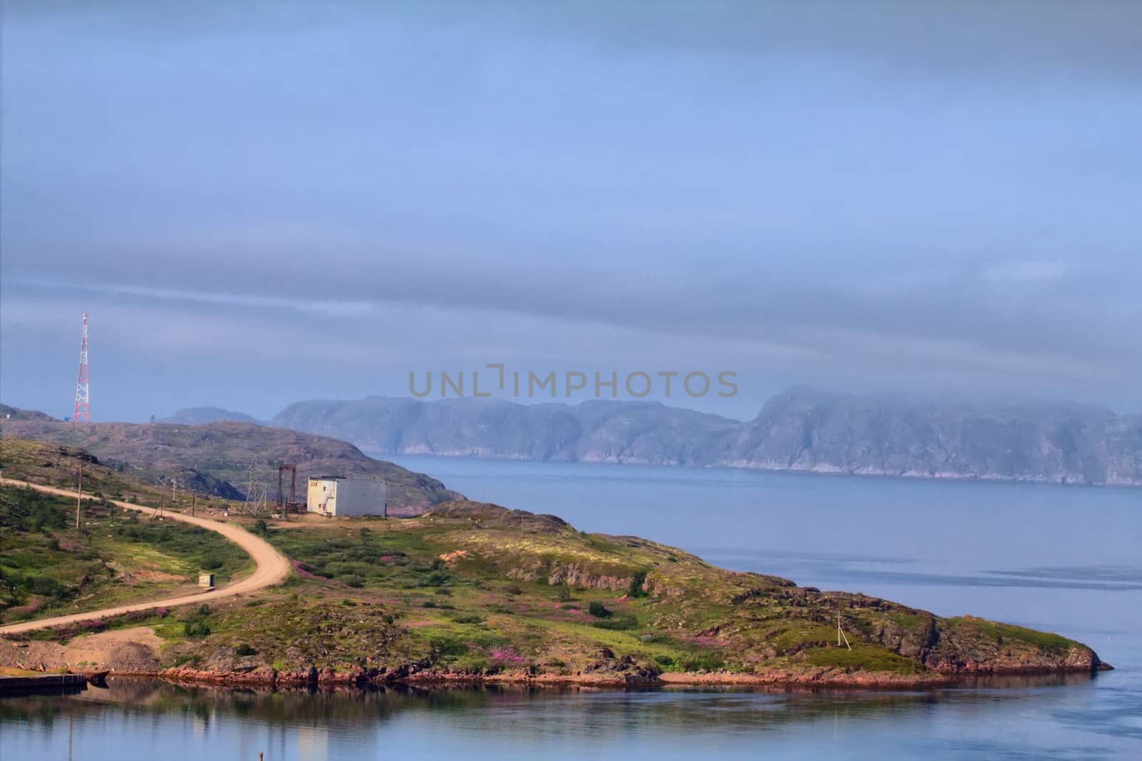 Northern landscapes on shores of the Barents sea