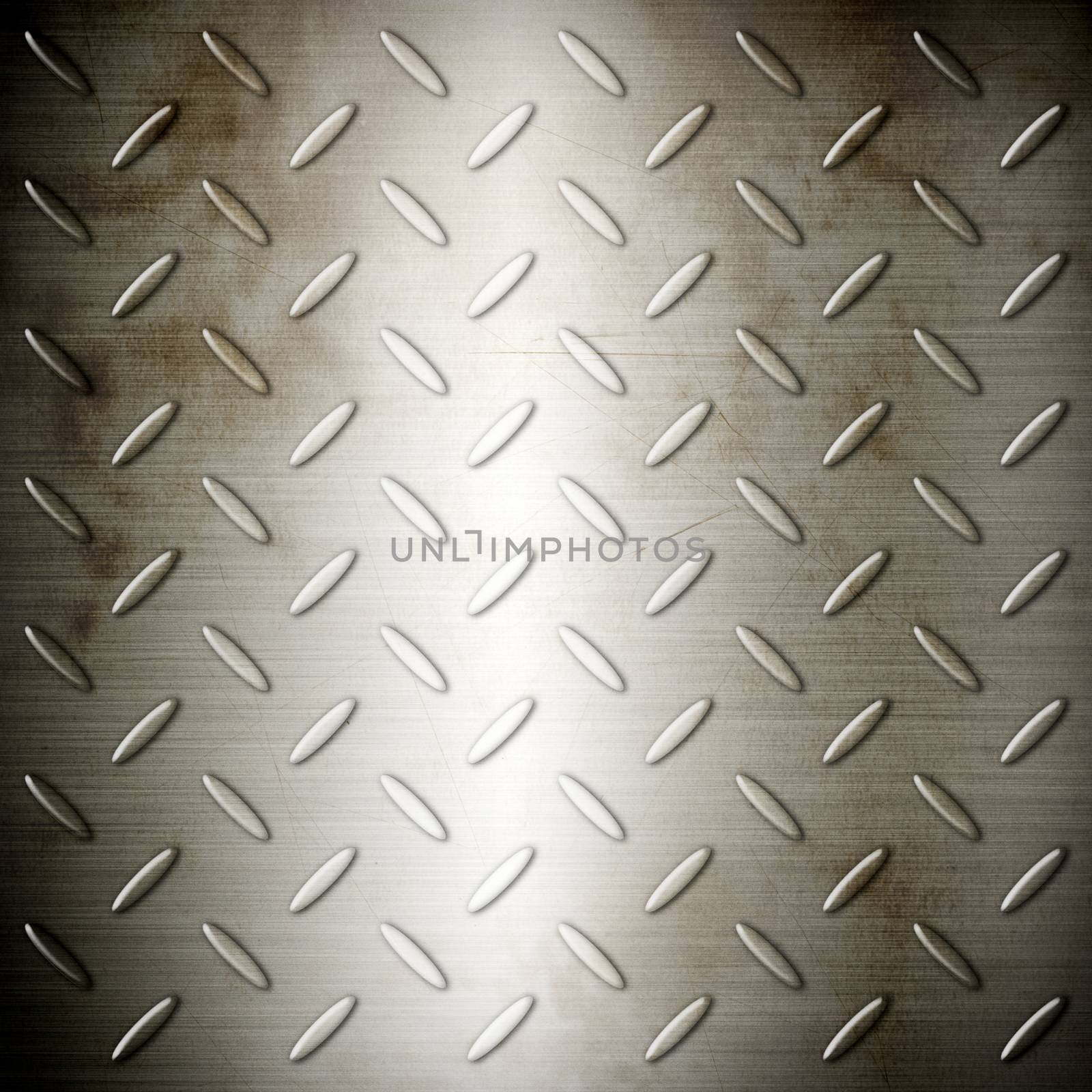 Old steel diamond brushed plate background texture by daboost