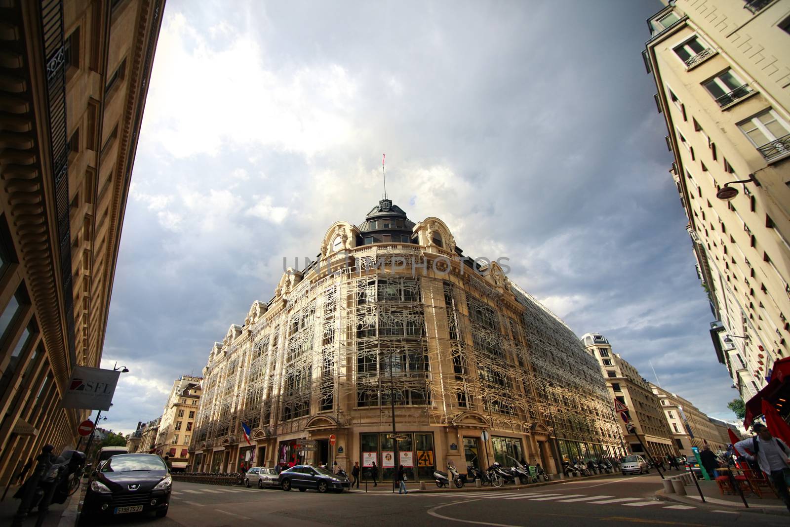Paris, France - September 17, 2010: Beautiful building in the centre of Paris. France