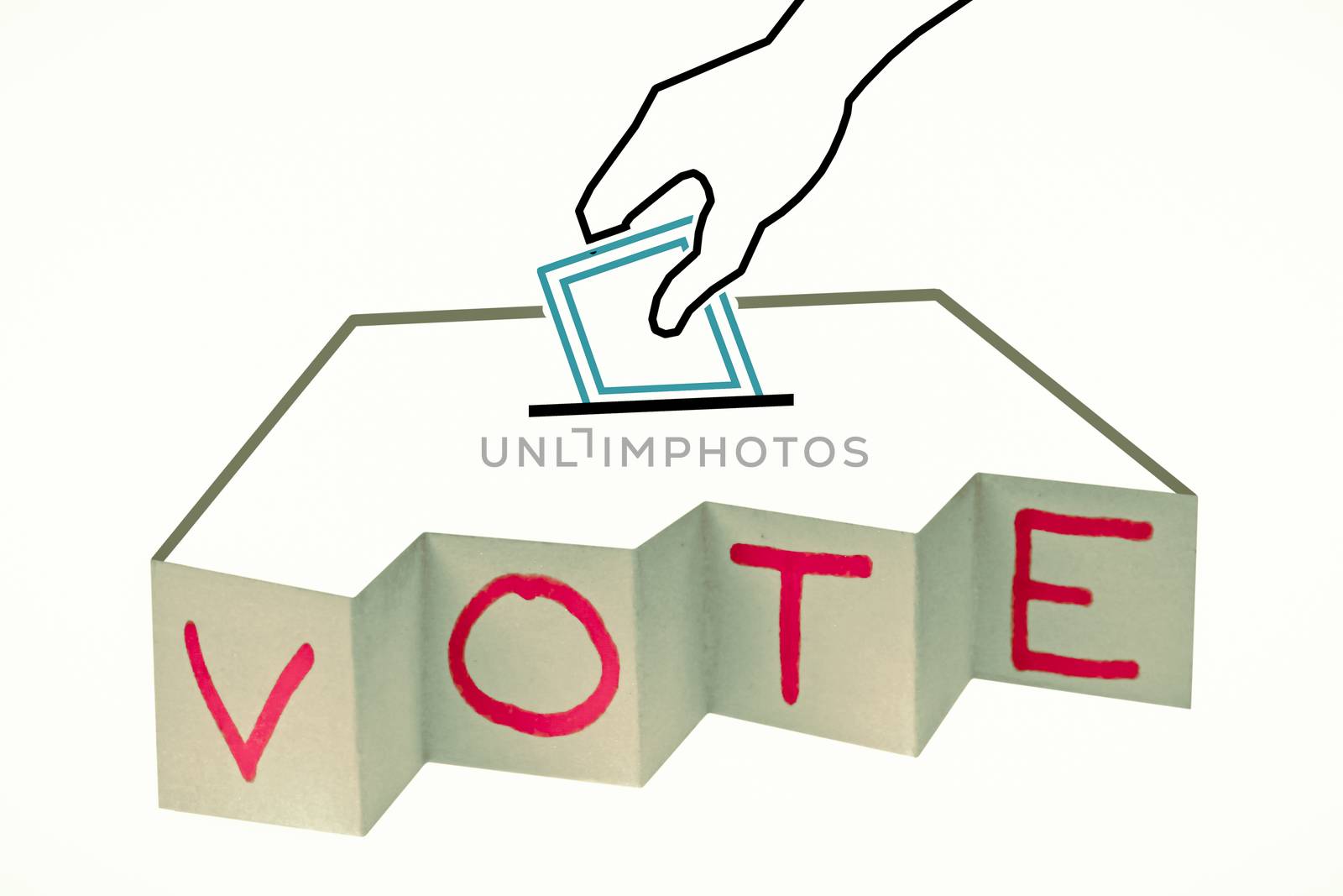 Voter Dropping Vote in Voter Box, Concept by yands