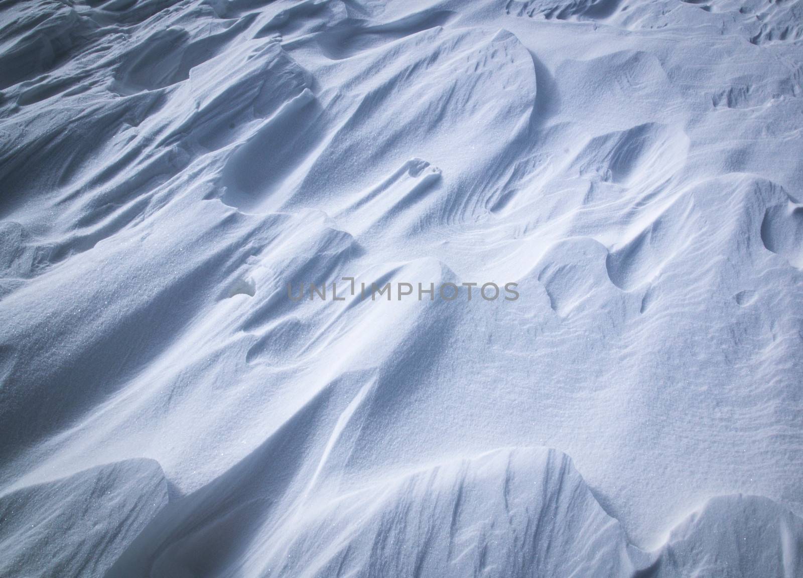 background or texture waves in the snow