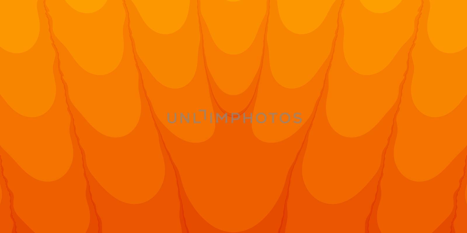 An abstract fractal design representing interweaving swirls in orange colors.