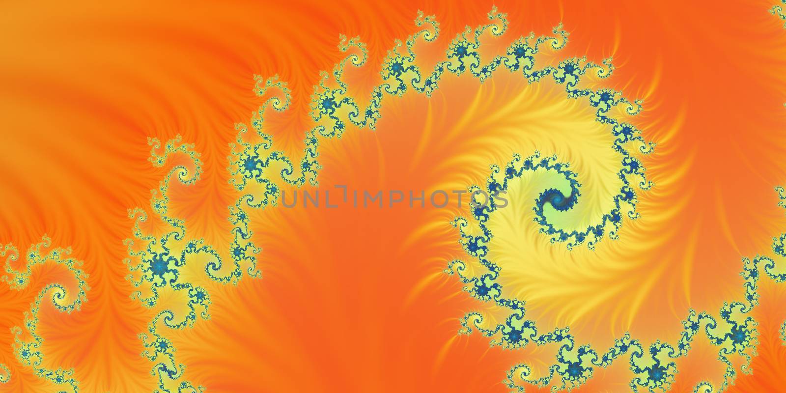 An abstract fractal design representing a summer drink with an orange color.